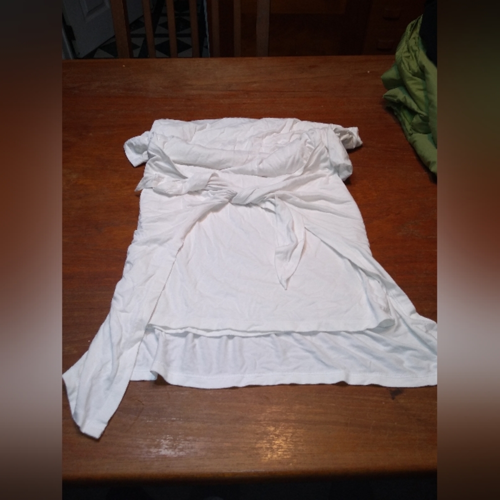 Wilfred Free Bair Tie-Front T-Shirt Dress, White, Size Extra Small, XS - Picture 4 of 8